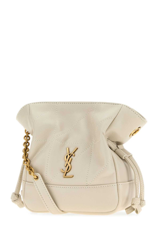 Мини-сумка-ведро Jamie из кожи песочного цвета SAINT LAURENT (859174AAB32)