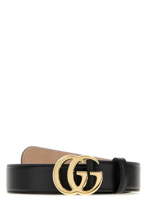 Black leather belt Black GUCCI (863293AAGD4)