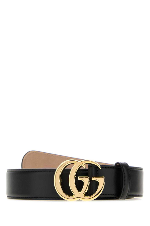 Black leather belt Black GUCCI (863293AAGD4)