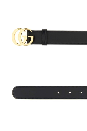 Black leather belt Black GUCCI (863293AAGD4)