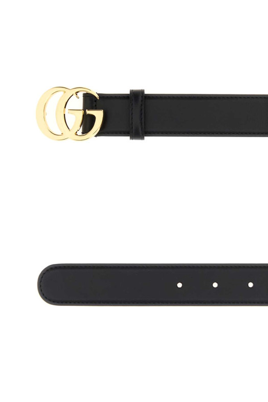 Black leather belt Black GUCCI (863293AAGD4)