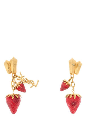 Multicolor metal and resin Cassandre earrings SAINT LAURENT (863539Y1591)