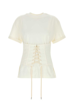 White cotton t-shirt ALEXANDER MCQUEEN (863552QLAEZ)