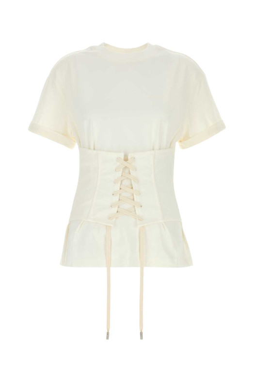 White cotton t-shirt ALEXANDER MCQUEEN (863552QLAEZ)