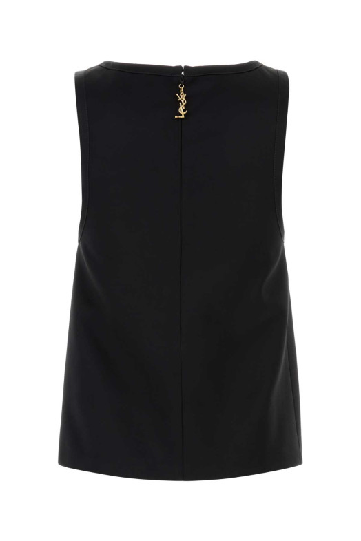 Black satin top Black SAINT LAURENT (863984Y1K44)