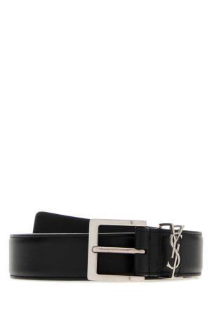 Black leather belt Black SAINT LAURENT (864585BOO0E)