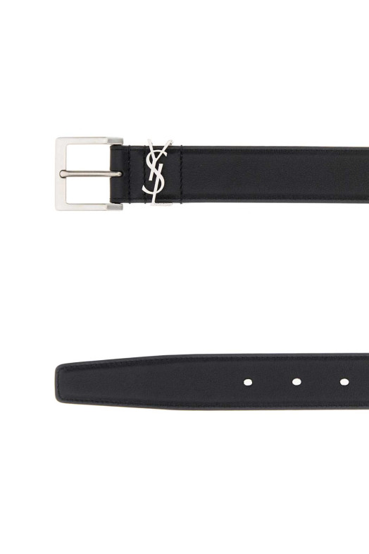 Black leather belt Black SAINT LAURENT (864585BOO0E)