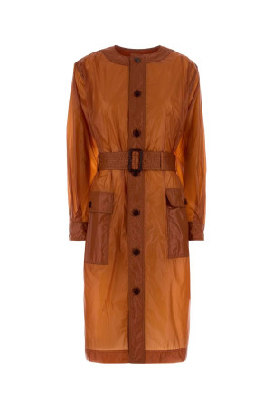Orange nylon dress Brown SAINT LAURENT (867531Y7J14)