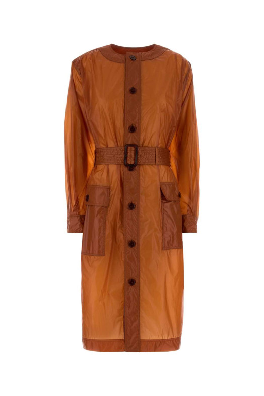 Orange nylon dress Brown SAINT LAURENT (867531Y7J14)