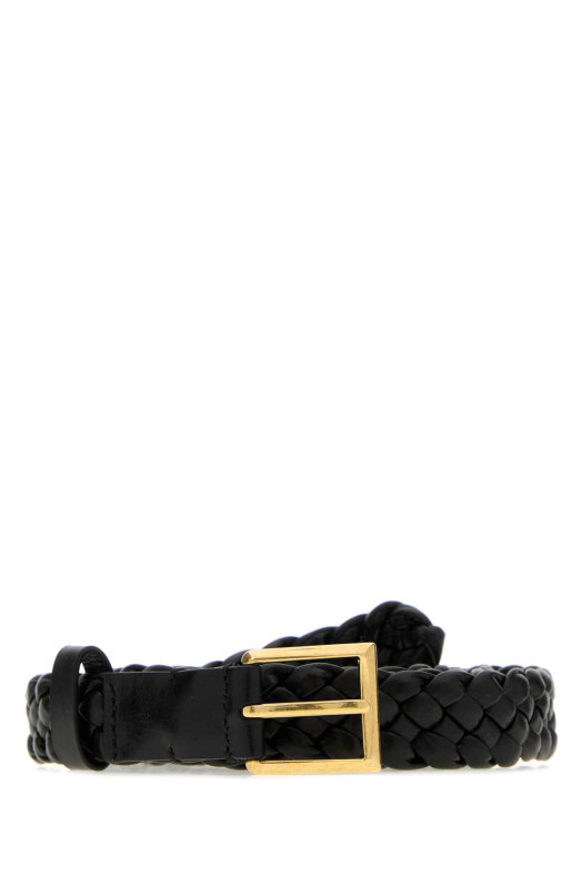 Black leather Solo belt BOTTEGA VENETA (867614V2EZ0)