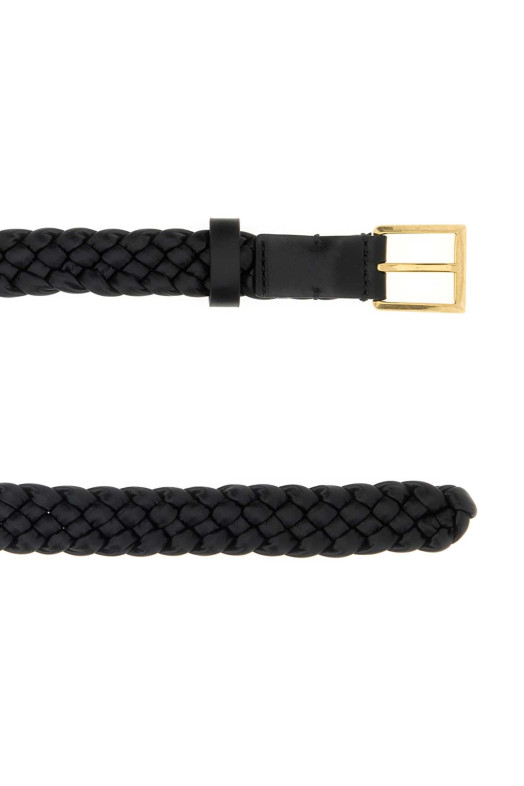 Black leather Solo belt BOTTEGA VENETA (867614V2EZ0)