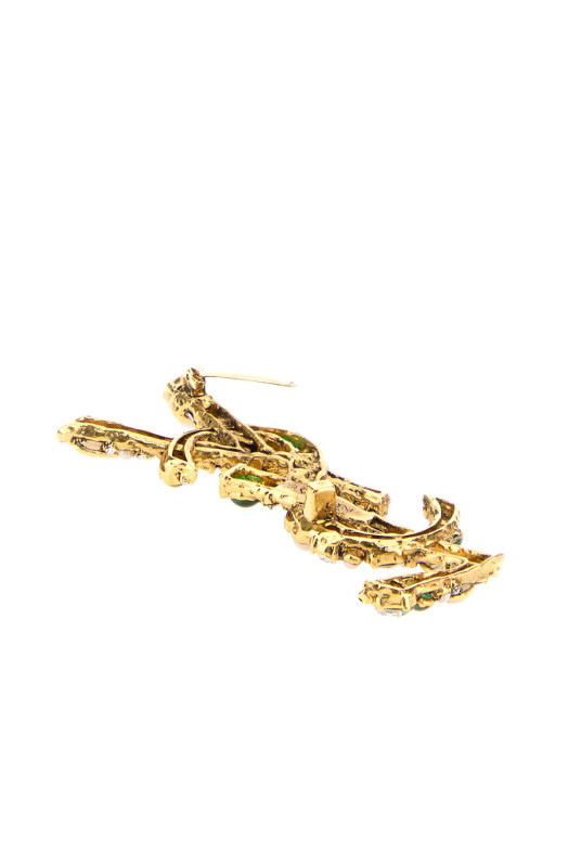 Embellished metal Cassandre pin SAINT LAURENT (870095Y15VR)