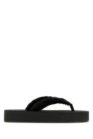 Black satin Jet Leg thong slippers Black BALENCIAGA (870111W0WM0)