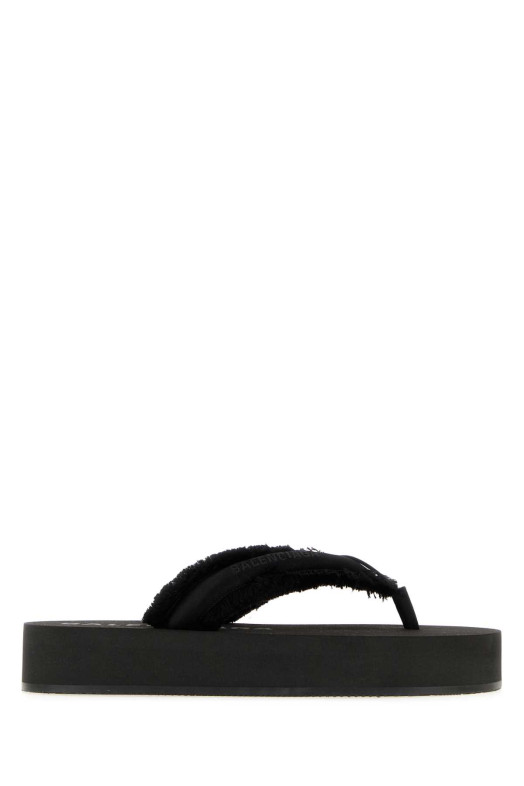 Black satin Jet Leg thong slippers Black BALENCIAGA (870111W0WM0)