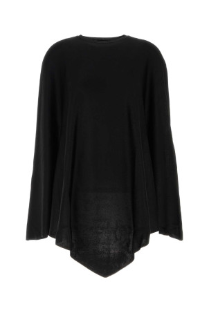 Черная накидка из эластичной вискозной смеси, черная, BALENCIAGA (870179T5346)