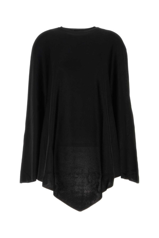 Черная накидка из эластичной вискозной смеси, черная, BALENCIAGA (870179T5346)