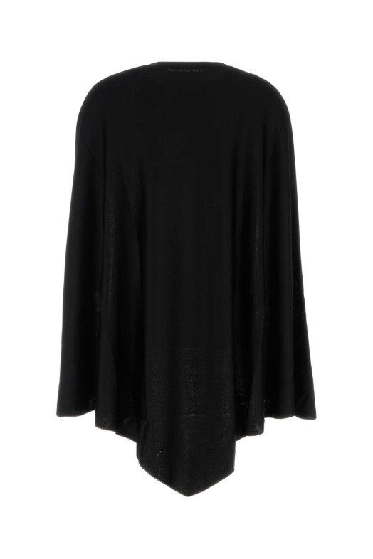 Черная накидка из эластичной вискозной смеси, черная, BALENCIAGA (870179T5346)