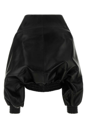 Черная кожаная куртка Black BALENCIAGA (871982TUS11)