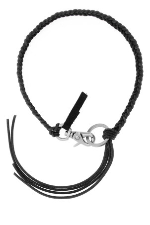 Black leather Ladon necklace OUR LEGACY (A2268LBL)