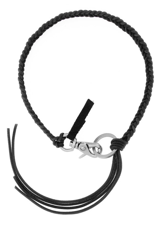 Black leather Ladon necklace OUR LEGACY (A2268LBL)
