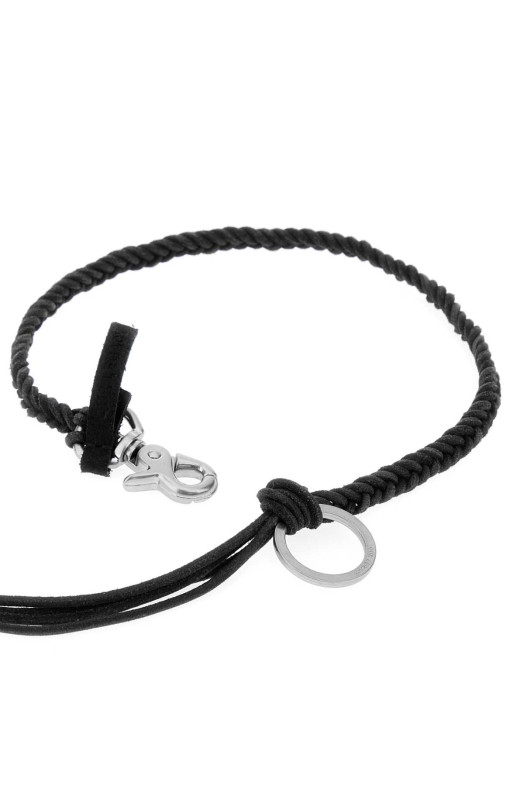 Black leather Ladon necklace OUR LEGACY (A2268LBL)