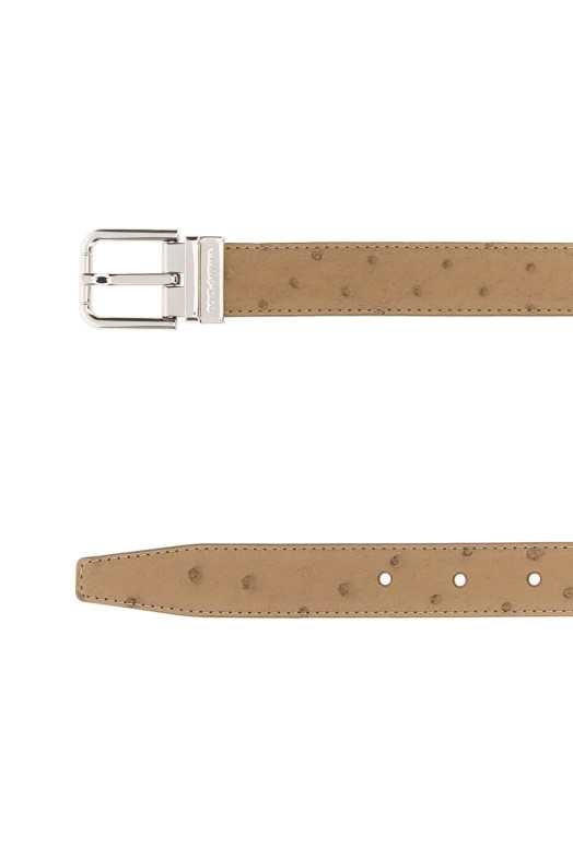 Camel leather reversible belt DOLCE & GABBANA (BC4337A8M90)