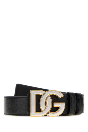Black leather reversible belt DOLCE & GABBANA (BC4941AG651)