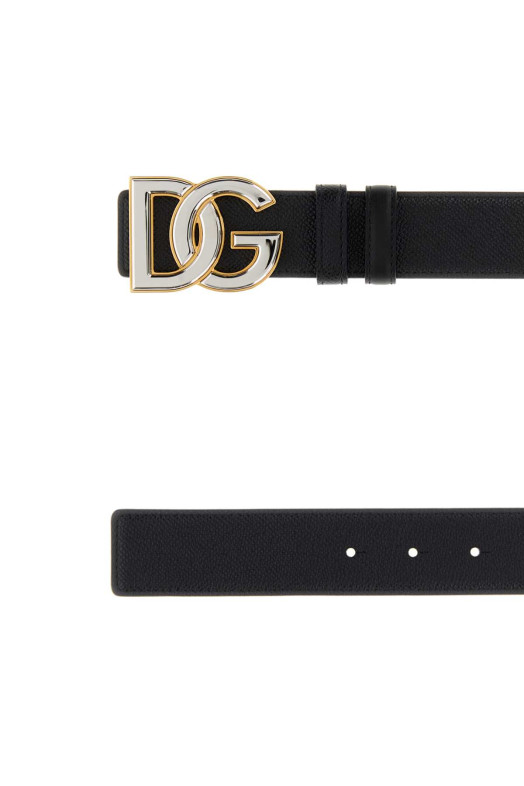 Black leather reversible belt DOLCE & GABBANA (BC4941AG651)
