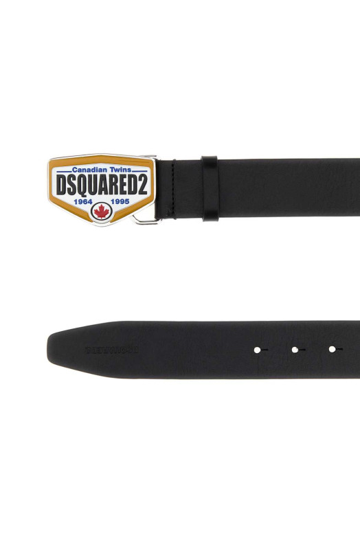 Black leather belt DSQUARED (BEM056612900001)
