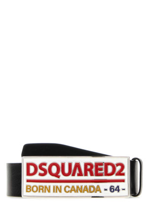 Black leather belt DSQUARED (BEM071112900001)