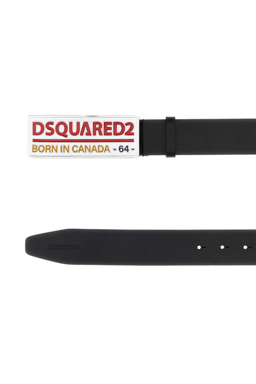 Black leather belt DSQUARED (BEM071112900001)