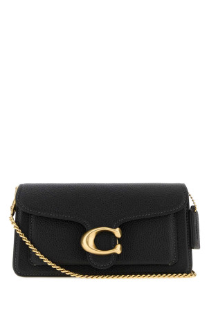 Black leather Tabby 19 clutch COACH NEW YORK (CBF14)