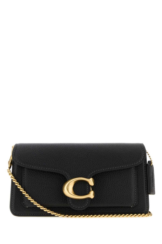 Black leather Tabby 19 clutch COACH NEW YORK (CBF14)