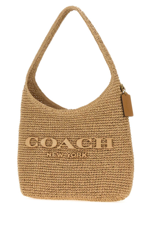 Raffia Brooklyn 28 shoulder bag COACH NEW YORK (CDU75)