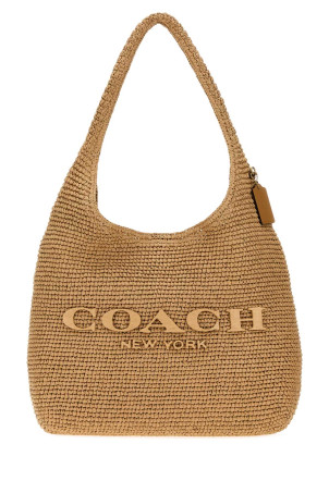 Raffia Brooklyn 39 shoulder bag COACH NEW YORK (CDU76)