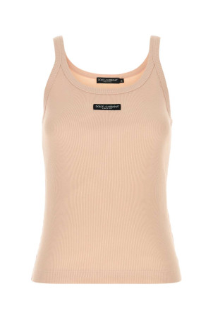 Рожева бавовняна майка DOLCE & GABBANA (F8W45TFU7AV) DOLCE & GABBANA