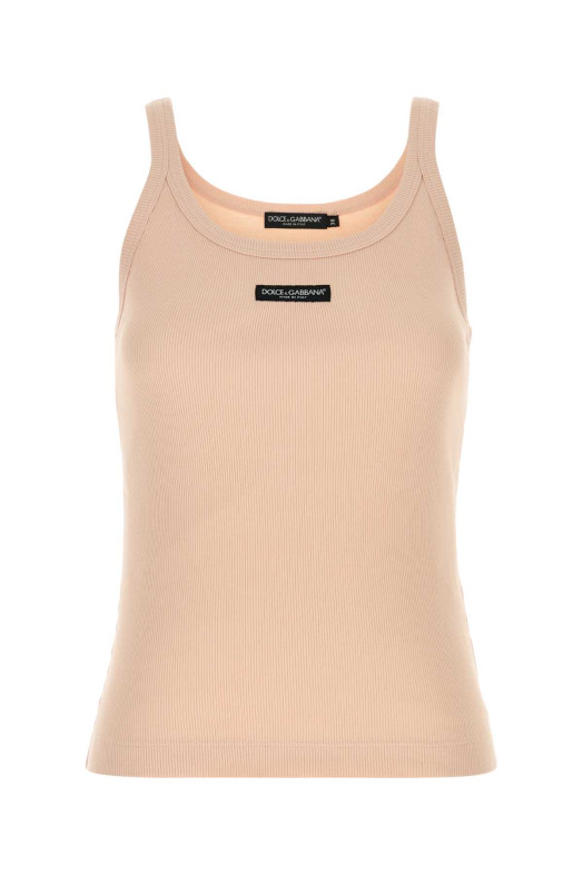 Розовая хлопковая майка DOLCE & GABBANA (F8W45TFU7AV) DOLCE & GABBANA