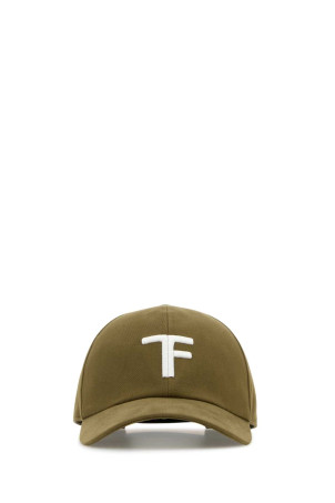Army green cotton baseball cap TOM FORD (MH005TCN061G)