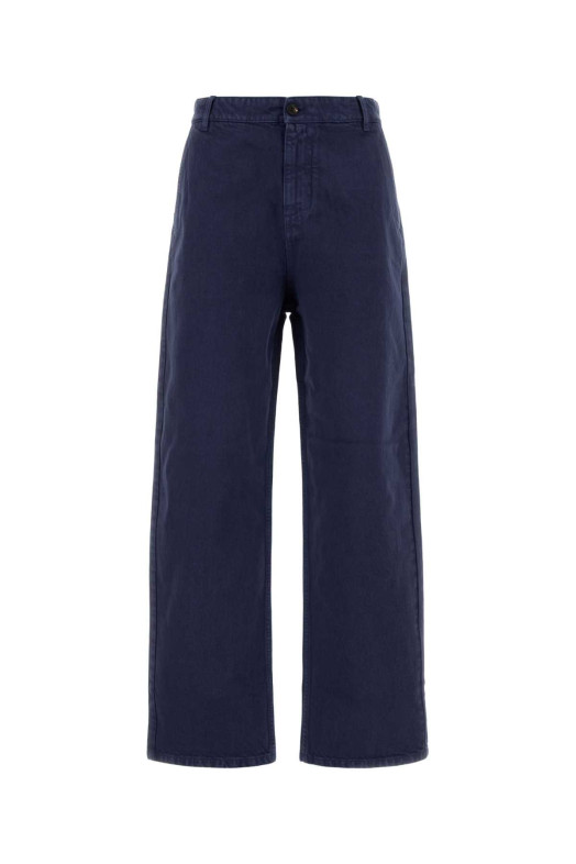 Синие брюки из габардина MIU MIU (MP1970SOOO19JY)