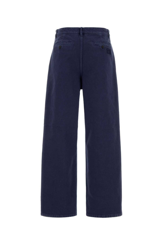 Синие брюки из габардина MIU MIU (MP1970SOOO19JY)