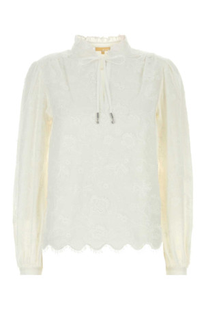 White cotton blouse White MICHAEL BY MICHAEL KORS (MS640Y9KPX)