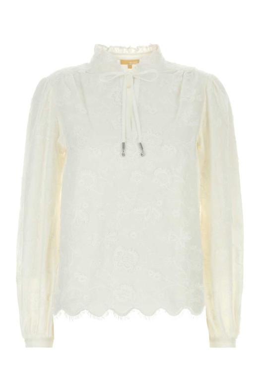 White cotton blouse White MICHAEL BY MICHAEL KORS (MS640Y9KPX)