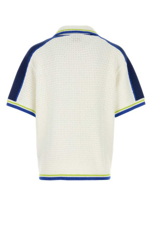 White crochet shirt BLUE CASABLANCA (MSS26KW131001)