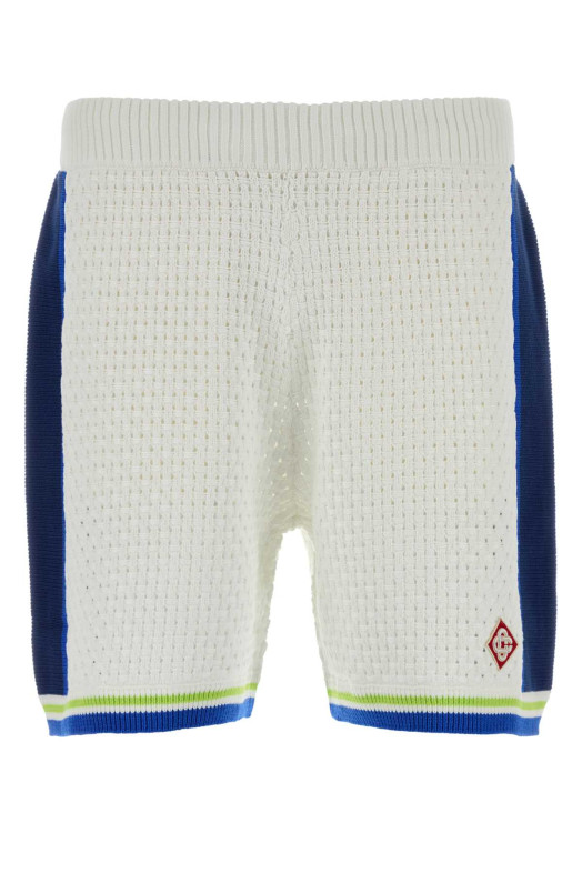 White crochet bermuda shorts BLUE CASABLANCA (MSS26KW131101)
