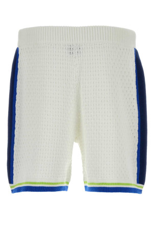 White crochet bermuda shorts BLUE CASABLANCA (MSS26KW131101)