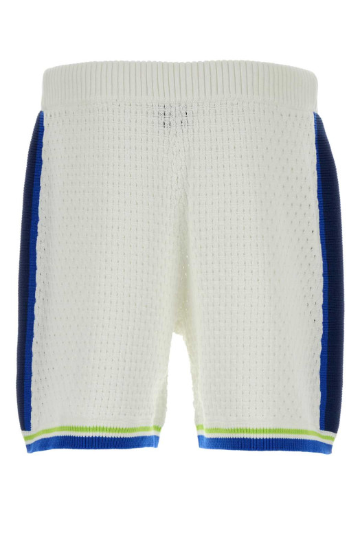 White crochet bermuda shorts BLUE CASABLANCA (MSS26KW131101)