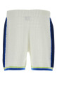 White crochet bermuda shorts BLUE CASABLANCA (MSS26KW131101)