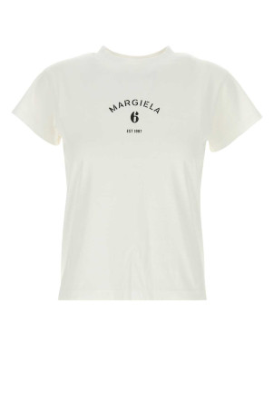 White cotton t-shirt Multicolor MM6 MAISON MARGIELA (S62GD0216M20048)