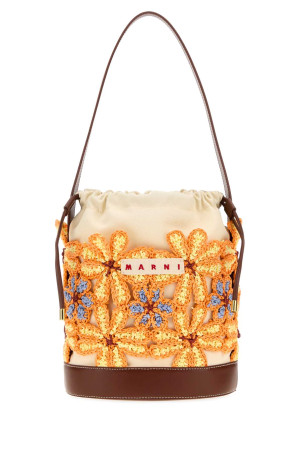 Embellished canvas bucket bag MARNI (SCMP0087A0P9112)
