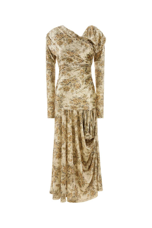 Printed velvet dress GANNI (T4373)